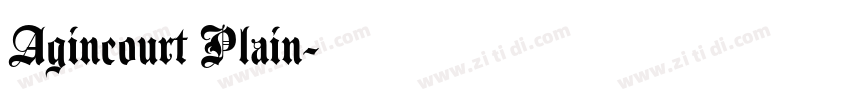 Agincourt Plain字体转换